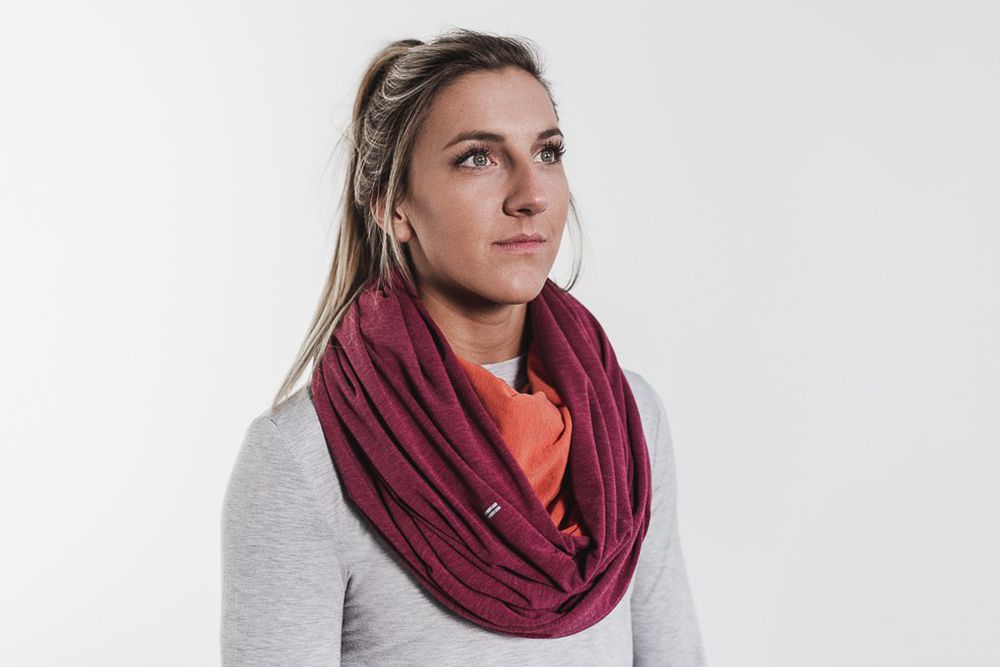 NOBULL Two-Tone Infinity Scarf - Wine & Terra Cotta - Ireland (6517OGQXN)